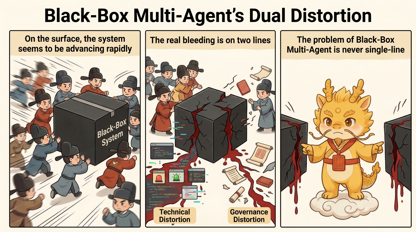 Dual Distortion In Black-Box Multi-Agent Work