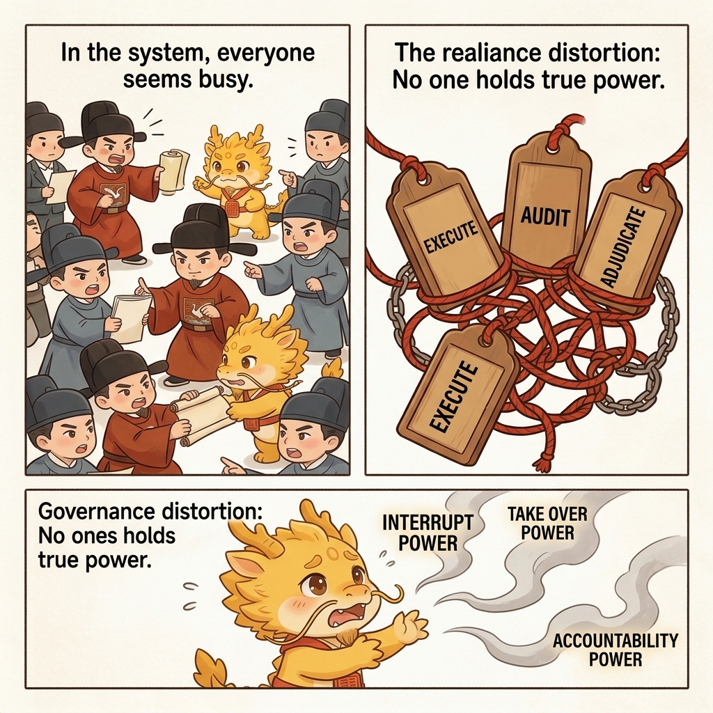 Governance distortion: no one in the system really holds power anymore