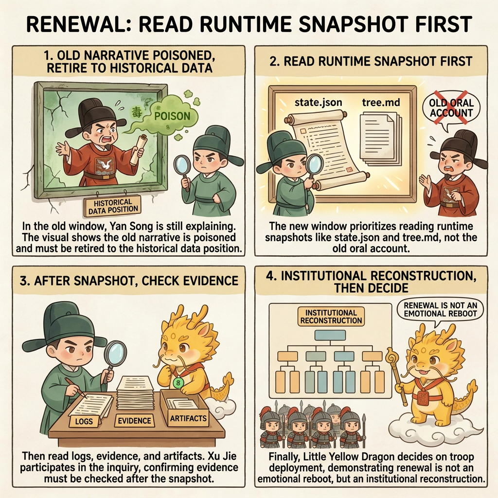 Renewal reads the runtime snapshot first