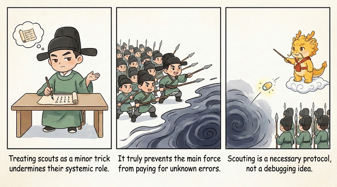 Scout is not a debugging trick, but a necessary ritual
