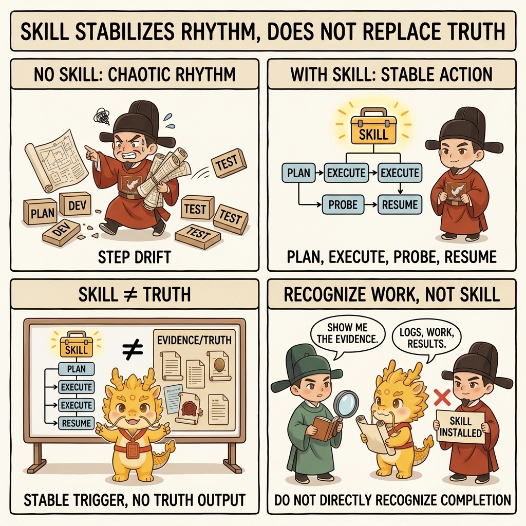 Skill stabilizes rhythm, not truth