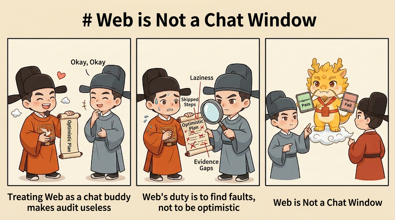 The Web side is not a chat companion