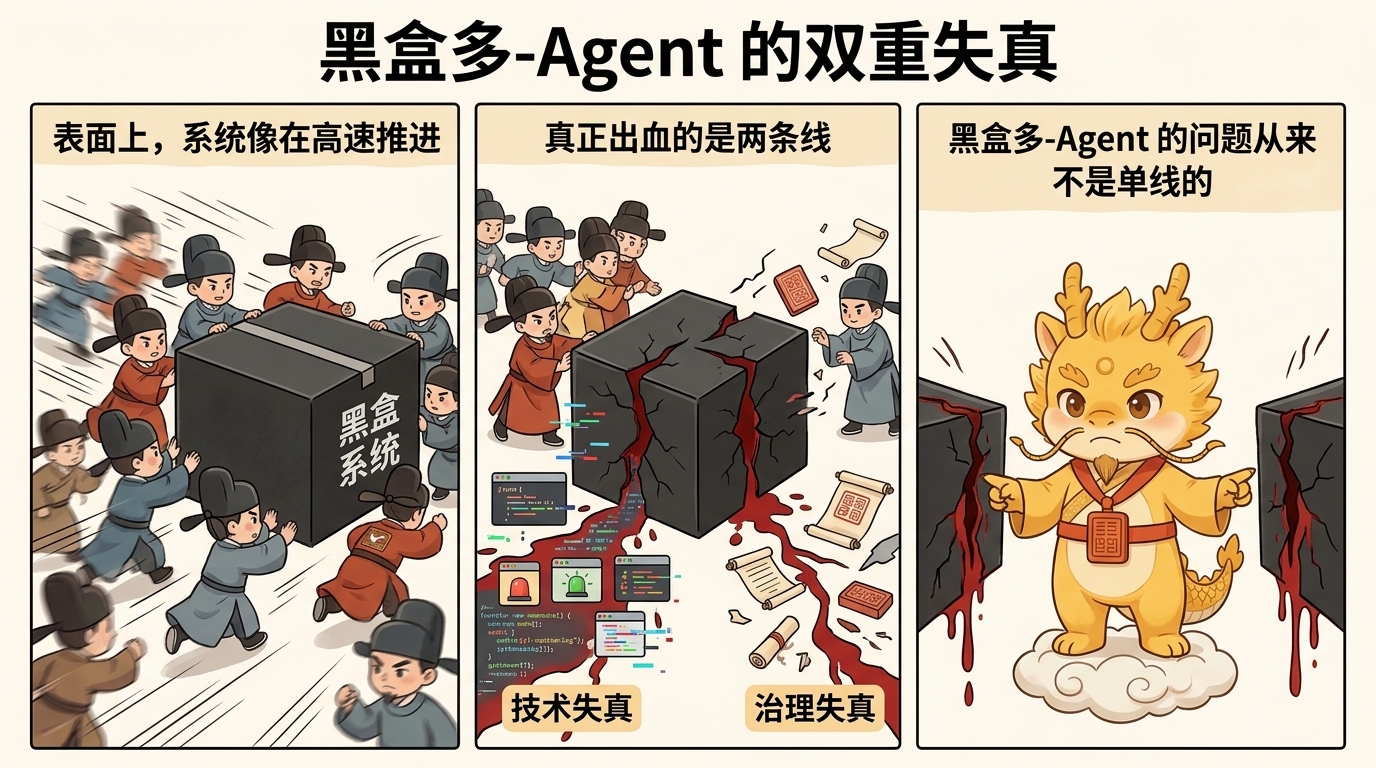 黑盒多-Agent-的双重失真：技术失真与治理失真