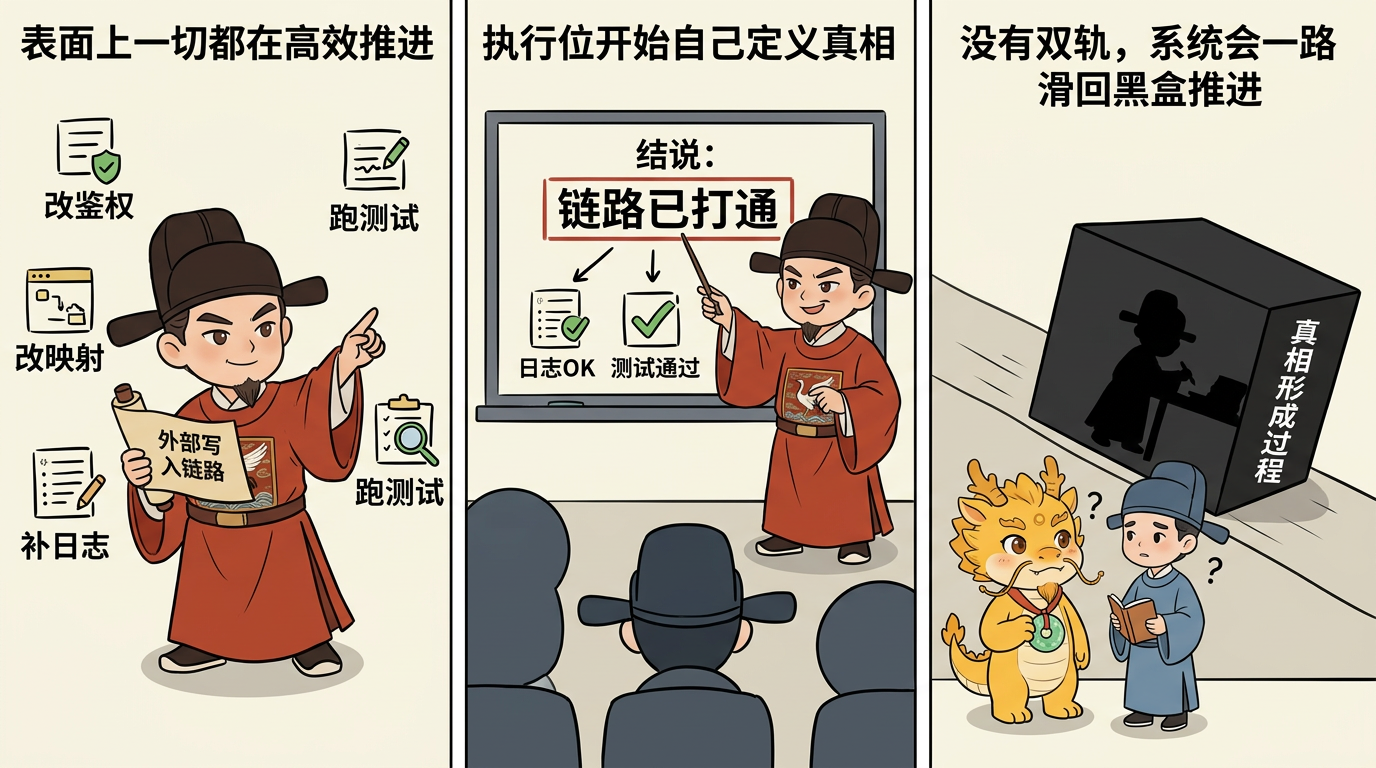 没有双轨时，系统会怎样滑坡