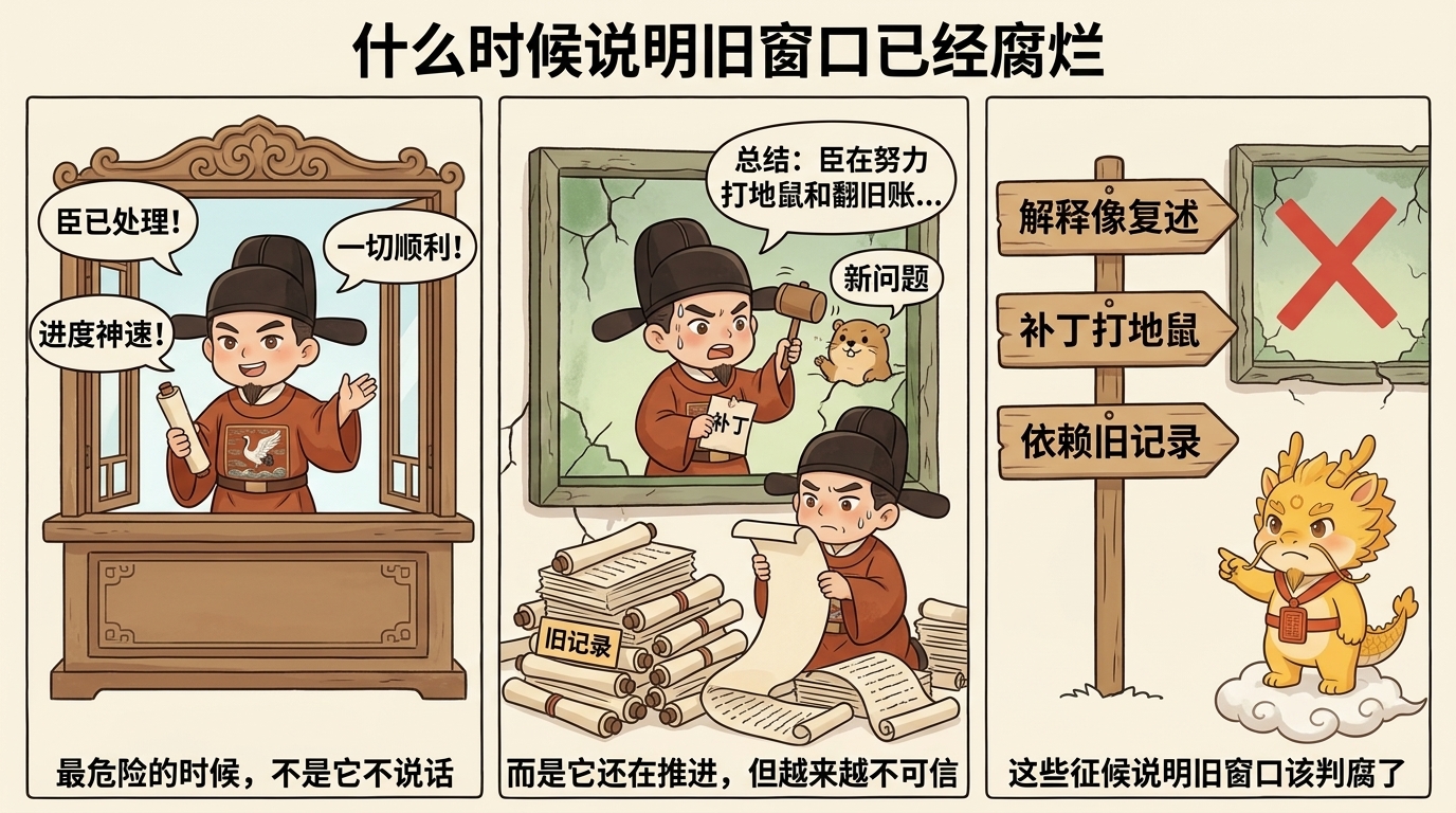 什么时候说明旧窗口已经腐烂