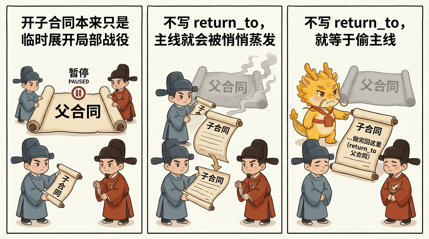 不写 return_to，就等于偷主线