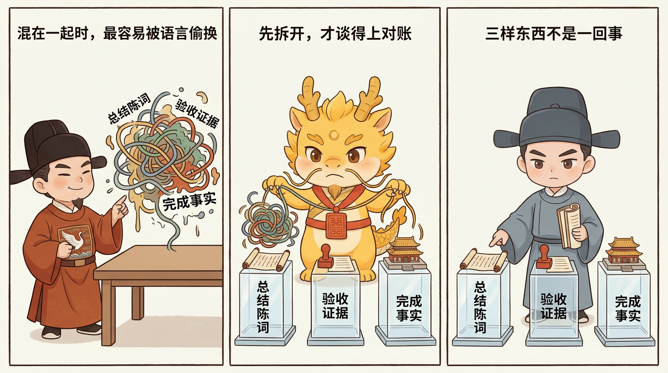 先把三样东西分开