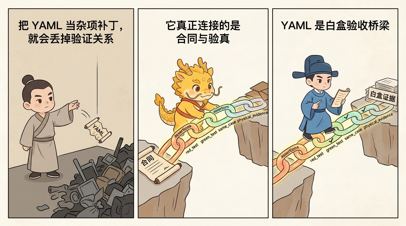 YAML 不是杂项补丁，而是白盒验收桥梁